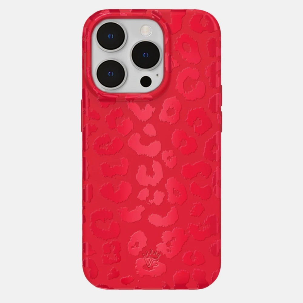 Velvet Caviar Red Hot Leopard iPhone 14 Pro Case